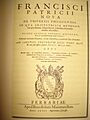 Franjo Petriš; Nova sveopća filozofija (1591)