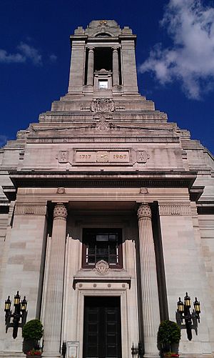Front exterior of Freemasons' Hall, London