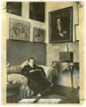 Gertrude Stein sitting on a sofa in her Paris studio - Library of Congress