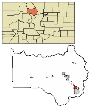 Location of the Town of Fraser in Grand County, Colorado.