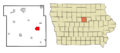 Hardin County Iowa Incorporated and Unincorporated areas Eldora Highlighted