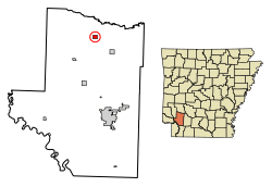 Location of McCaskill in Hempstead County, Arkansas.