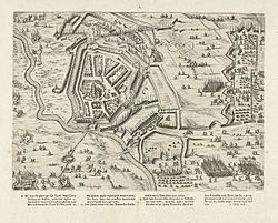 Het beleg van Steenwijk in 1592 door Prins Maurits - The siege of Steenwijk in 1592 by Prince Maurice (Bartholomeus Willemsz. Dolendo)