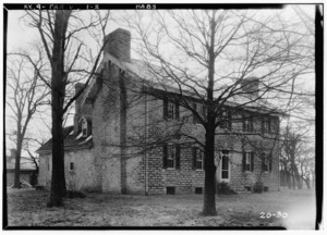 Historic American Buildings Survey Theodore Webb, Photographer, Mar. 28, 1934 FRONT AND LEFT SIDE (EXTERIOR) - Mount Lebanon, Peacock Road, Paris, Bourbon County, KY HABS KY,9-PAR.V,1-2