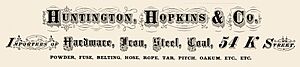 Huntington, Hopkins & Co. logotype 1874