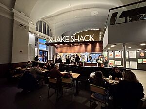 Interior of a Shake Shack restaurant chain location in Union Station, Washington, D.C
