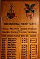 International Hockey Series plaque, RMC vs USMA, Currie Hall, RMC