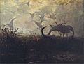 Józef Chełmoński - Odlot żurawi (1870)