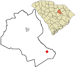 Location in Lee County and the state of South Carolina.