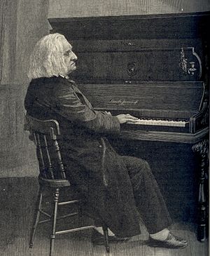 Liszt at piano