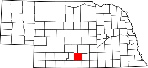 Map of Nebraska highlighting Phelps County