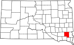 State map highlighting Turner County