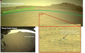 Mars Sample Depot at 3 forks
