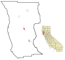 Location of Willits, California