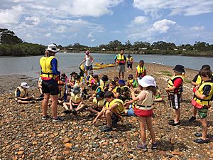 Moore Park State School Year 4 students at the Boyne Island Environmental Education Centre