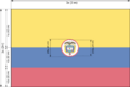 Naval flag of Colombia (construction sheet)