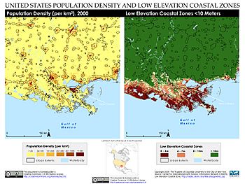 New Orleans, Louisiana, United States of America Population Density and Low Elevation Coastal Zones (5457913950)