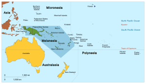 Oceania UN Geoscheme - Map of Melanesia