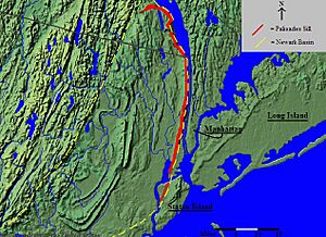 Palisades Sill Location Map