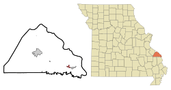 Location of Frohna, Missouri