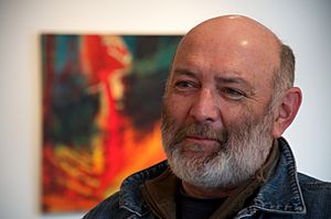 Portrait of artist James Lavadour, 2012