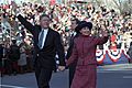 President William J. Clinton and Hillary Rodham Clinton in the Inaugural Parade