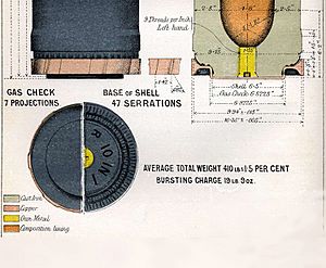 RML 10 inch Common Studless Shell Mk I with Automatic Gas-Check 1of2