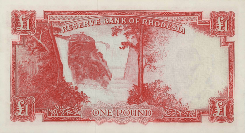 Rhodesia £1 1964 Reverse