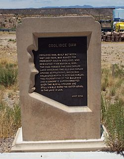 San Carlos-Coolidge Dam marker
