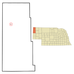 Location within Sioux County and Nebraska