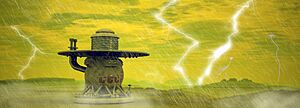 Space probe Venera on the venus surface (artist recreation)