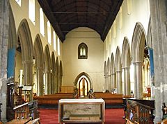 St Peter and St Mary's church, Stowmarket - nave, westerly view