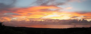 Sunrise over Solitary Island Marine Park