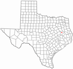 Location of Latexo, Texas