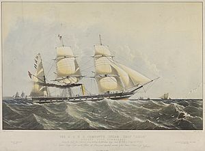 The G.S.S.S. Company's Steam Ship Argo... Entering the Needles from Australia having performed the first Steam Voyage round the World in 121 days Octr 26th 1853 PAH8982.jpg