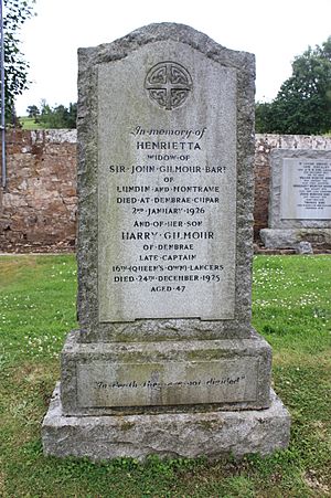 The grave of Lady Henrietta Gilmour, Cupar Cemetery