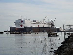 USNS Mercy Dry Dock