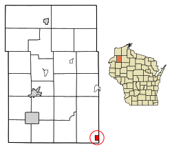 Location of Birchwood in Washburn County, Wisconsin.