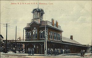 Waterbury station 1909 postcard