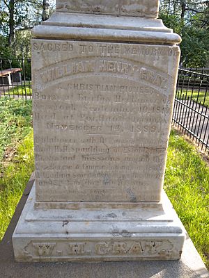 Whitman Massacre Site- William H Gray tombstone next to The Great Grave