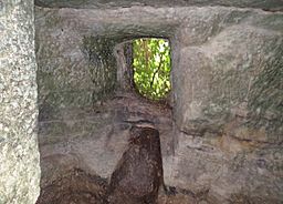 William Murdoch's Cave fireplace & window, Bello Mill, Lugar, East Ayrshire.jpg