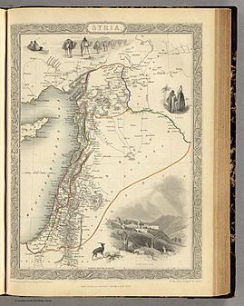 1851 Henry Warren Map of Syria