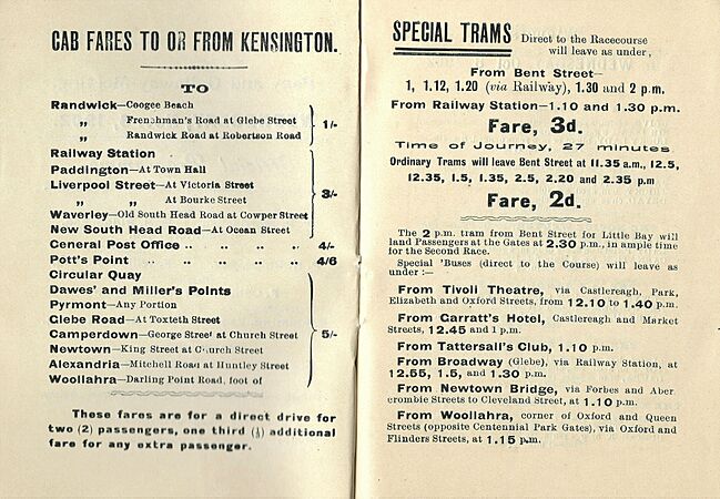 1902 Kensington Race Club Racebook P3