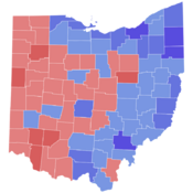2006 United States Senate election in Ohio results map by county