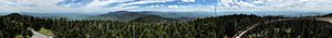 2017-05-17 13 30 12 Full 360-degree panorama from the observation tower on Clingmans Dome in Great Smoky Mountains National Park, on the border of Sevier County, Tennessee and Swain County, North Carolina