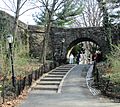 2018 Fort Tryon Park archway under Linden Terrace and path