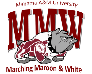 AAMU Marching Maroon and White Band logo