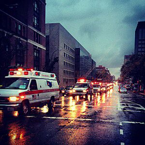 AMR Ambulances during Hurricane Sandy