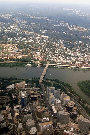 Aerial view Rosslyn & Georgetown DC 06 2011 2451