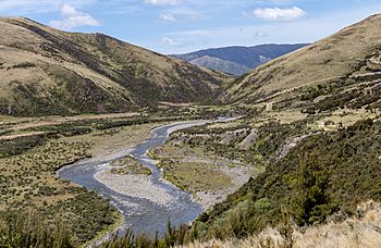 Ashley River - Rakahuri, Puketeraki Forest Conservation Area, Canterbury, New Zealand.jpg